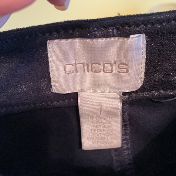 *SOLD* CHICO’S Navy Moleskin Skinny Pants Size 1 (8)(Chico’s) - Picture 5 of 6